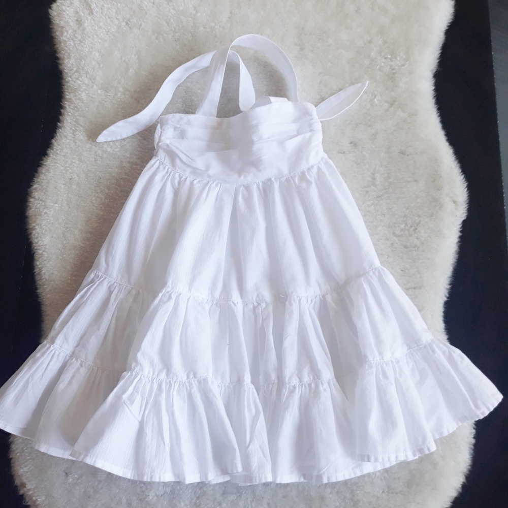 Janie and Jack White Halter Dress Size 12 - 18 Mon